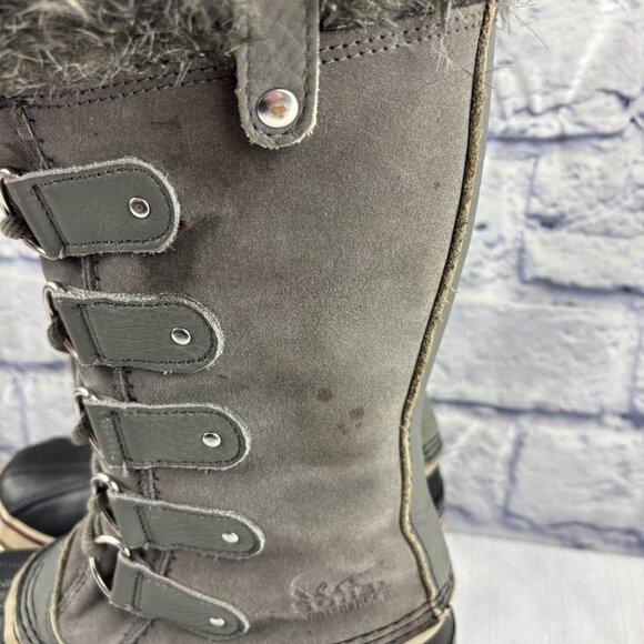 Sorel Women's 8.5 Joan of Arctic Grey Insulated Waterproof Winter Snow Boots - Picture 9 of 14